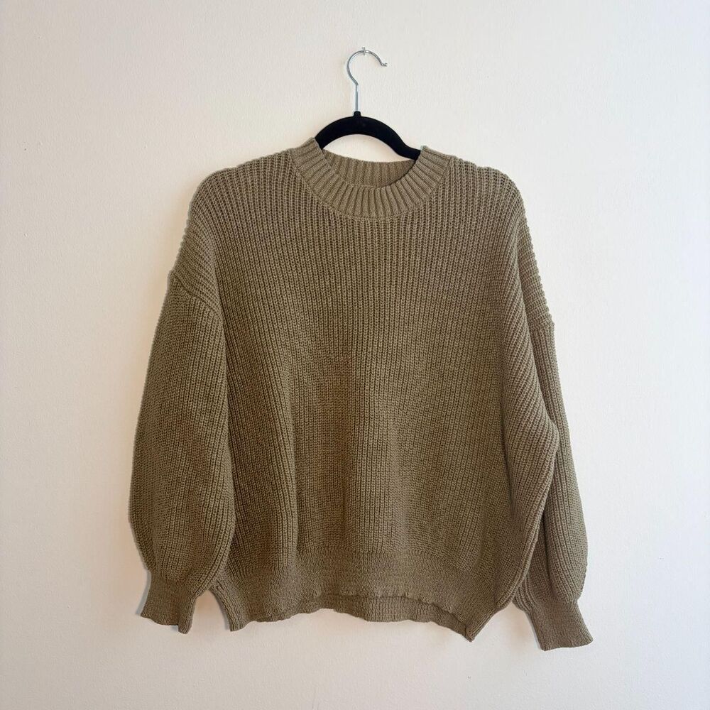 Dazy Women's Green and Khaki Jumper